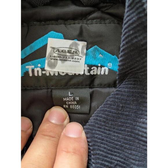 TN-MOUNTAIN Carhart Style Quilted Lined Mens Workwear Jacket Black Hooded L - Picture 4 of 12